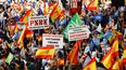 Cientos de miles de personas salieron a las calles en manifestación contra la amnistía en España.