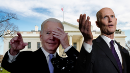 El presidente Joe Biden y el senador Rick Scott