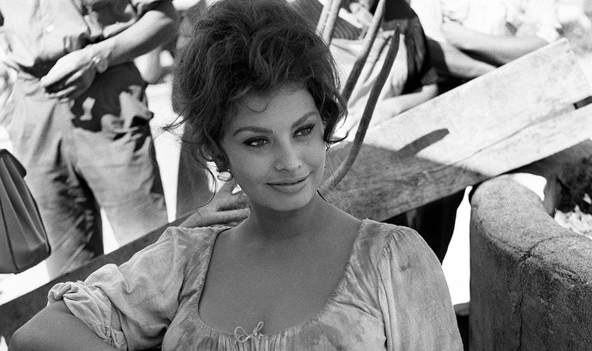 La actriz italiana Sophia Loren durante el rodaje de la película Madame Sans-Gene, en España, 1961. (EFE)