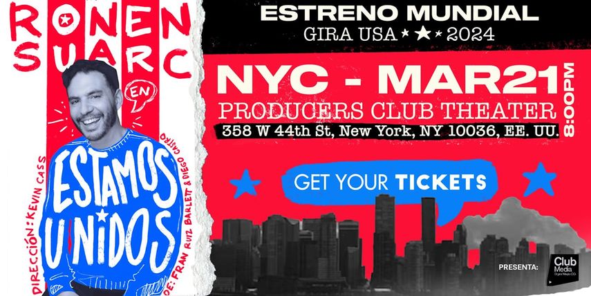 El artista Ronen Suarc presenta el unipersonal Estamos Unidos.&nbsp;