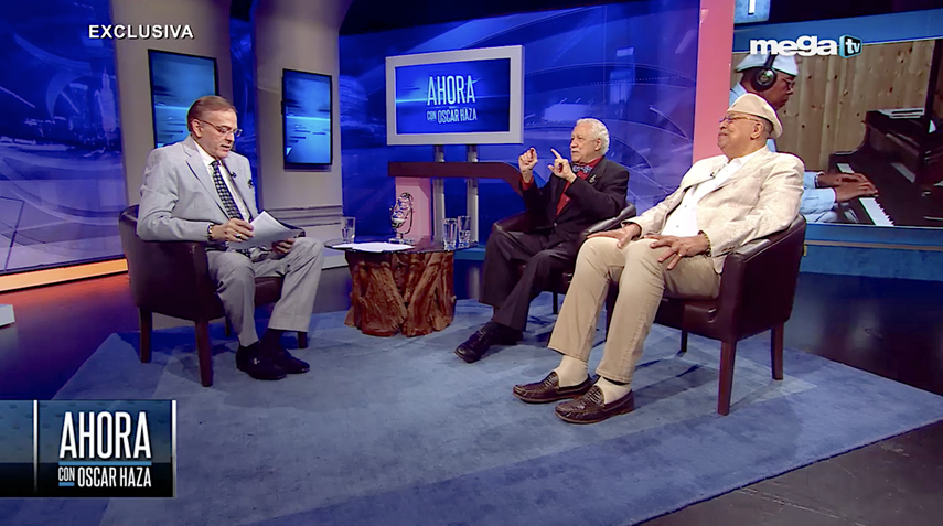 Los músicos Chucho Valdés y Paquito DRivera en el programa Ahora con Oscar Haza, este miércoles 13 de octubre de 2021.&nbsp;