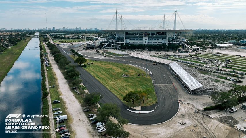 El Gran Premio de Miami casi listo para recibir a la carrera de Fórmula 1 en su máximo esplendor