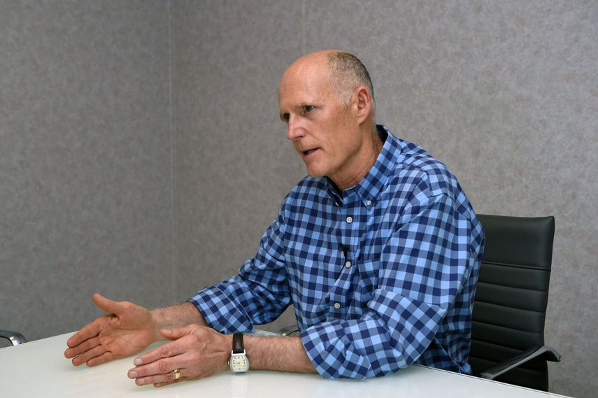 Rick Scott durante una entrevista concedida a DIARIO LAS AMÉRICAS, el 29 de junio.