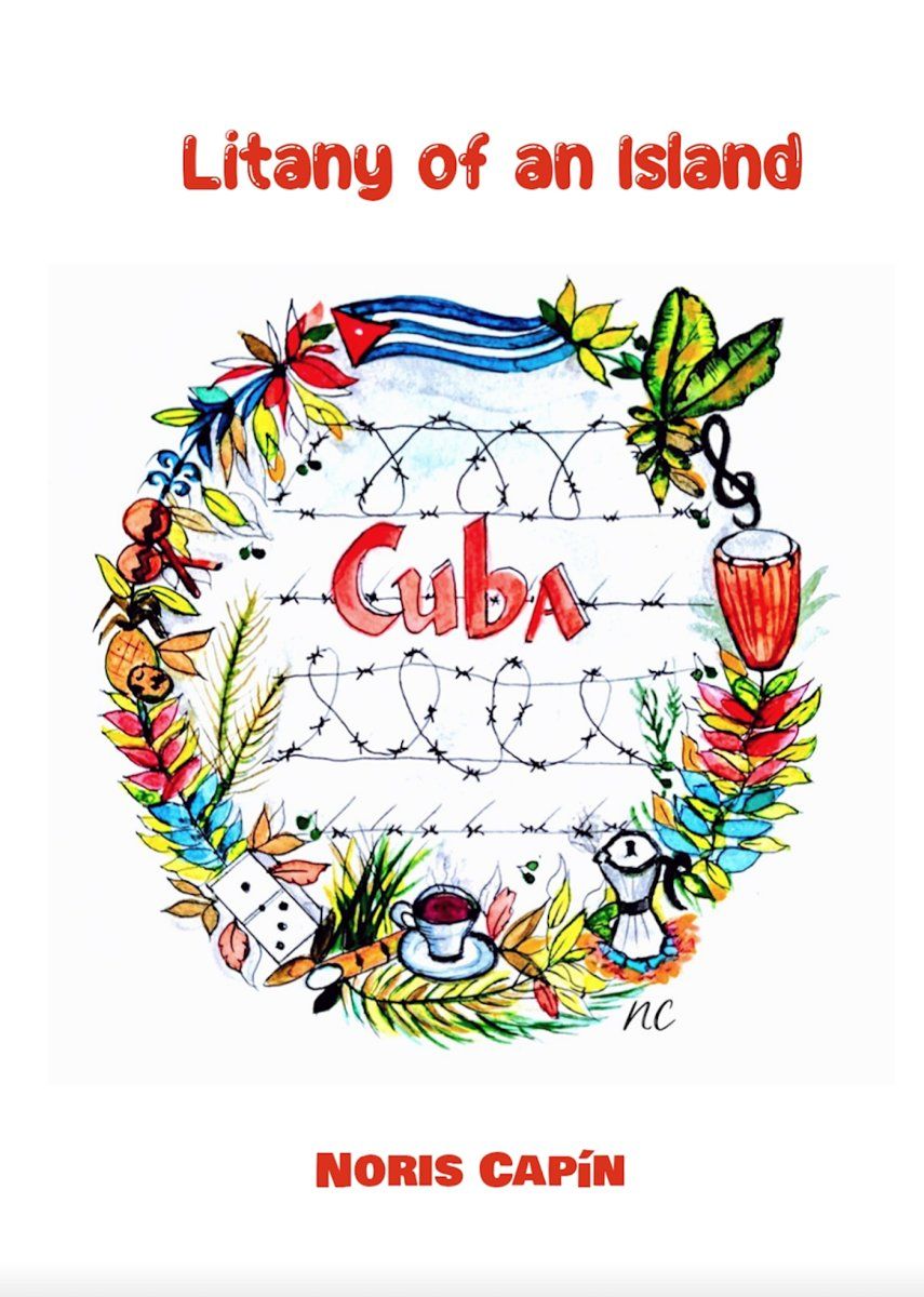 Cubierta del poemario Litany of an Island, de la escritora Noris Capín.