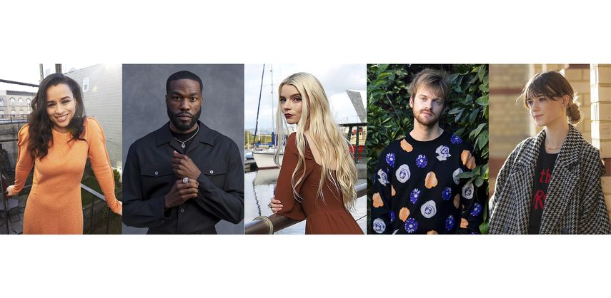 En esta combinación de fotos, los Artistas Revelación del Año de The Associated Press para el 2020. De izquierda a derecha: Sarah Cooper, Yahya Abdul-Mateen II, Anya Taylor-Joy, Finneas OConnell y Daisy Edgar Jones.&nbsp;