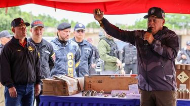 Desde Maturín, en el estado Monagas, el ministro Diosdado Cabello dio detalles de los explosivos que el régimen reportó fueron incautados este 9 de agosto