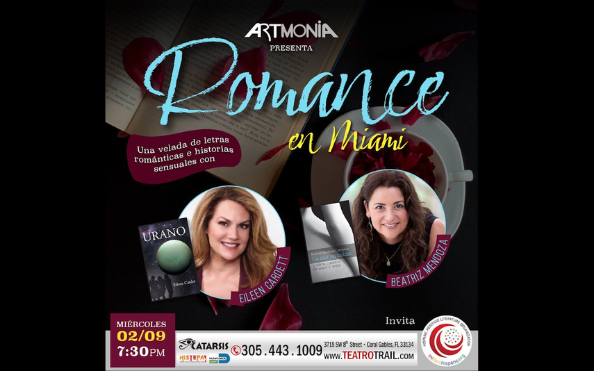 Romance en Miami, un evento literario con Eileen Cardet y Beatriz Mendoza.