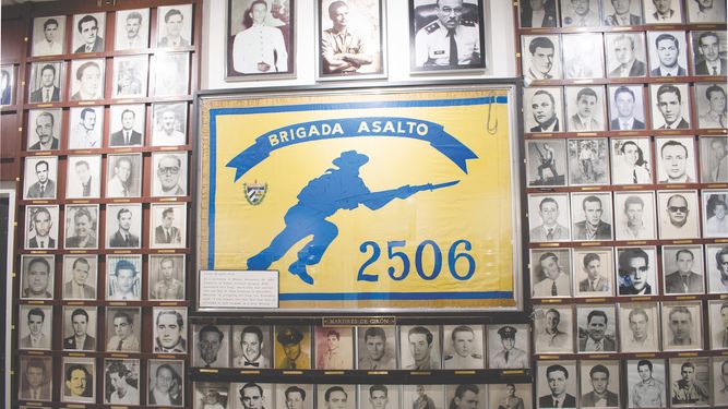 Vista parcial del salón del Museo de la Brigada 2506.&nbsp;
