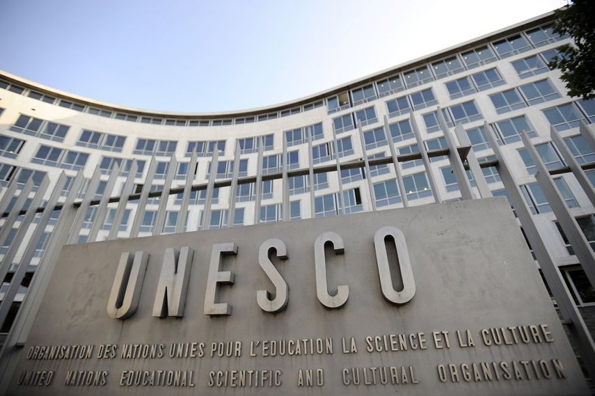Fotografía de archivo que muestra a fachada de la sede de la Organización de Naciones Unidas para la Educación, la Ciencia y la Cultura (UNESCO) en París, Francia.&nbsp;
