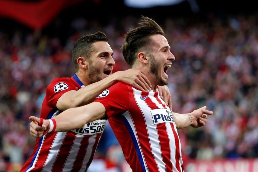 Saúl Ñiguez celebró la anotación. (EFE)