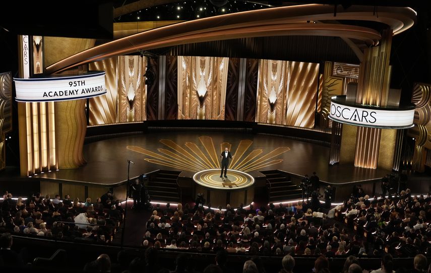 El maestro de ceremonias Jimmy Kimmel en los Óscar el domingo 12 de marzo de 2023 en el Teatro Dolby en Los Ángeles.