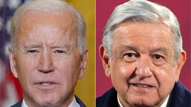 El presidente de EEUU Joe Biden y su homólogo mexicano Andrés Manuel López Obrador.
