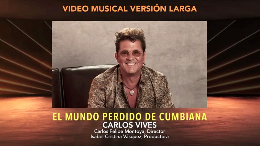 En esta captura de pantalla, Carlos Vives acepta el premio al Mejor Álbum de Fusión Tropical / Tropical Contemporánea por Cumbiana en la Ceremonia de Estreno durante la 21a Entrega Anual del Latin GRAMMY en American Airlines Arena el 19 de noviembre de 2020 en Miami, Florida.&nbsp;