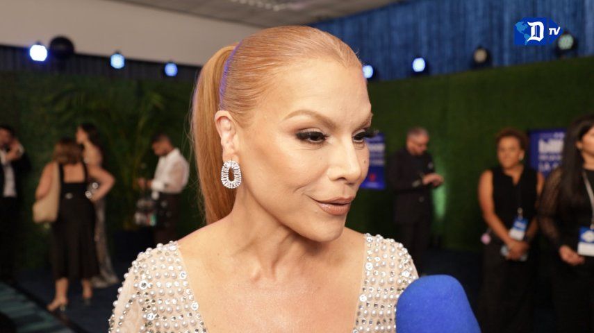 Olga Tañón en la alfombra azul de los Premios Billboard de la Música Latina.&nbsp;