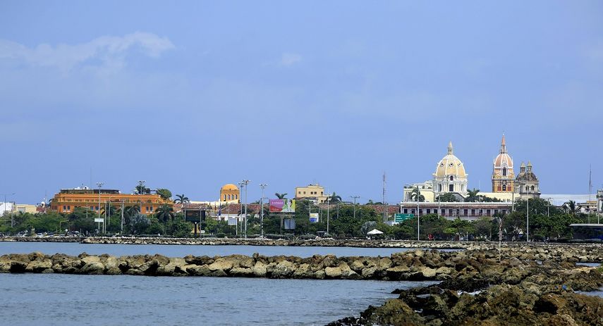 Panorámica del casco antiguo de Cartagena de Indias a tres días del inicio de la XXV&nbsp;Cumbre Iberoamericana&nbsp;de Jefes de Estado y de Gobierno
