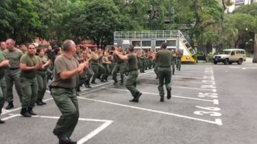 milicia venezolana se ejercita con bailoterapia