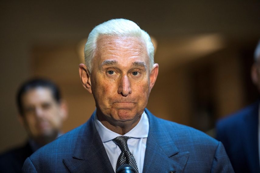 Fotografía de archivo del 26 de septiembre de 2017 de&nbsp;Roger&nbsp;Stone, excolaborador del presidente Donald Trump.