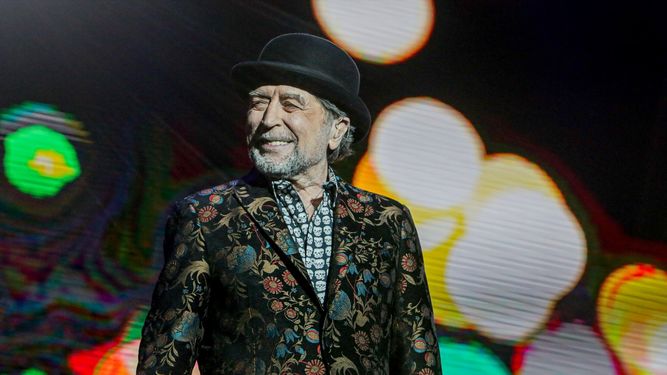 El cantautor y poeta Joaquín Sabina durante su actuación en el WiZink Center de Madrid el 20 de enero de 2020.