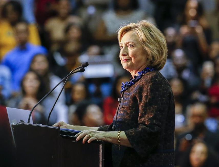  la favorita a ser la nominada del Partido Demócrata a las elecciones presidenciales, Hillary Clinton (EFE) 