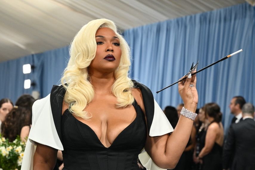 La cantante estadounidense Lizzo llega a la Gala del Met 2025 en el Museo Metropolitano de Arte el 5 de mayo de 2025 en Nueva York.&nbsp;