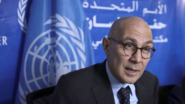 El Alto Comisionado de las Naciones Unidas para los Derechos Humanos, Volker Türk, en una conferencia de prensa en Khartoum, Sudán, el 16 de noviembre de 2022