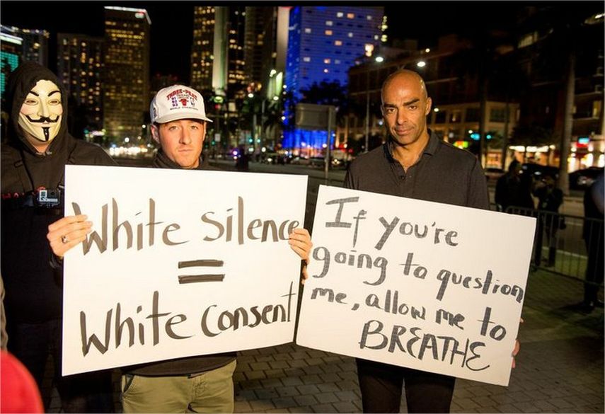 Este viernes los grupos #SutltDown y #Ferguson2Miami se concentraron en diversos puntos de la ciudad de Miami para protestar por el fin de la brutalidad policial