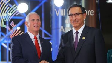 Pence y Vizcarra se reunieron durante alrededor de 20 minutos&nbsp;