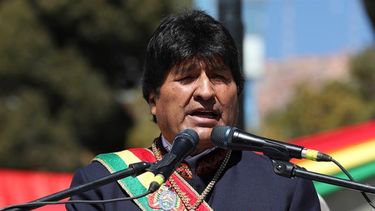 El presidente boliviano, Evo Morales, asistió a la última presentación en el Palacio de la Paz en La Haya