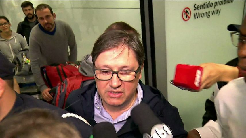El diputado Rodrigo Rocha Loures, compañero de partido del presidente brasileño Michel Temer, a su llegada a Brasil para dar declaraciones.