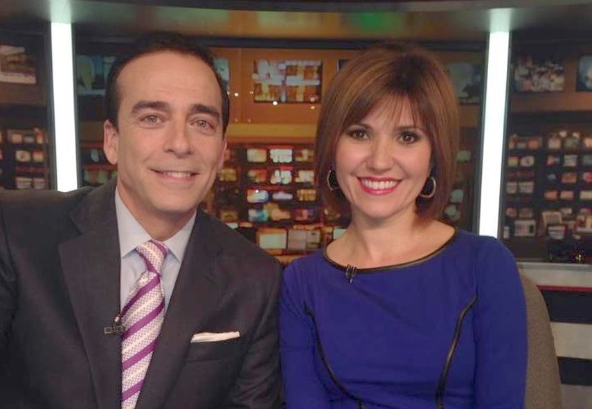 Ambrosio Hernández y Daisy Ballmajó, presentadores del noticiero Telemundo 51. (FACEBOOK)