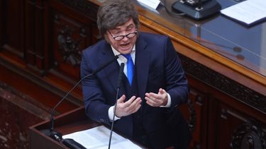 El presidente Javier Milei destacó que Argentina debe controlar el Atlántico Sur.-AFP