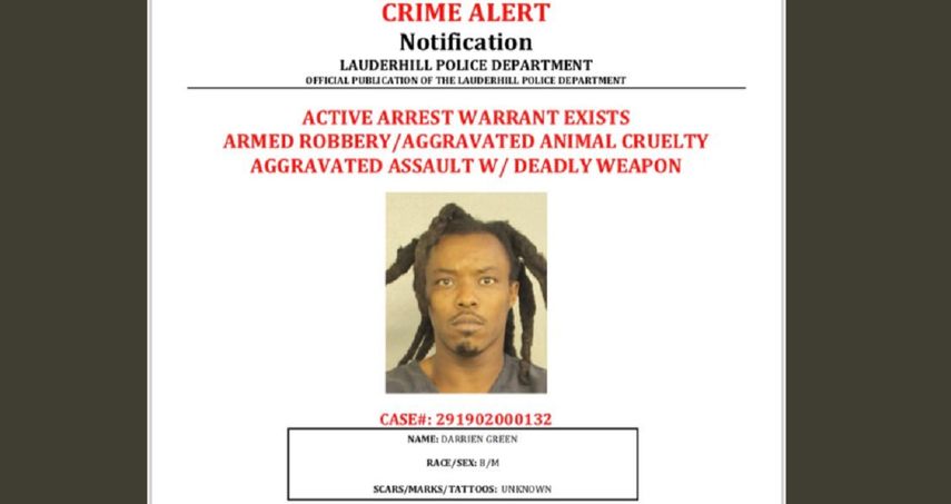 Darrien Green, de 32 años, es señalado de haber atacado con un martillo a un perro hasta causarle la muerte.