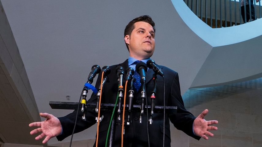 Fotografía de archivo de febrero de 2018 del congresista republicano por la Florida,&nbsp;Matt Gaetz, durante una rueda de prensa en el Capitolio, en Washington.
