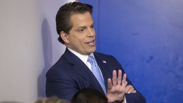 Anthony Scaramucci, atendiendo una conferencia de prensa durante uno de los 10 días que duró en el cargo como director de comunicación de la Casa Blanca.