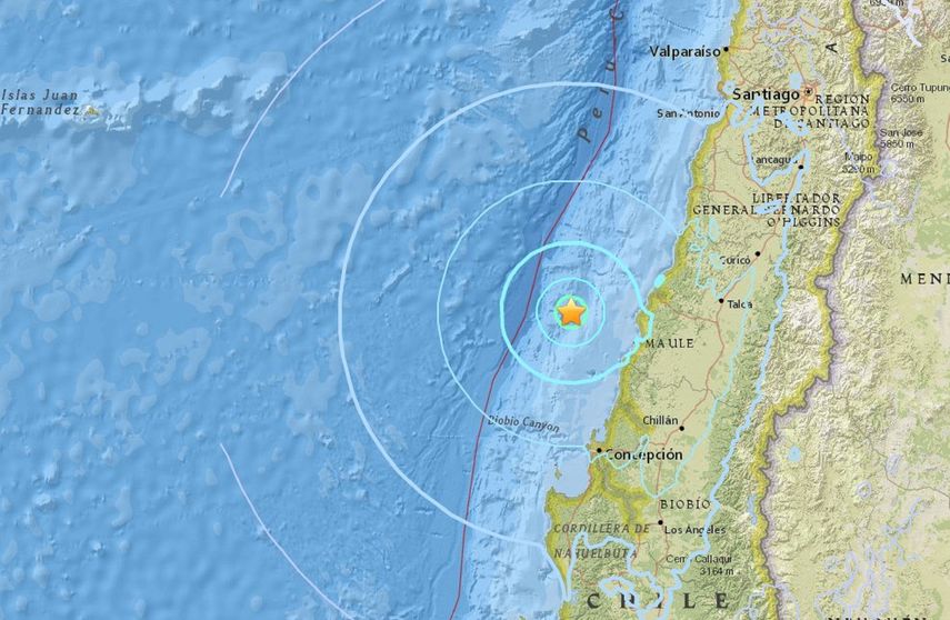 El Servicio Hidrológico y Oceanográfico de la Armada aseguró que las  características del sismo no reunieron las necesarias  para generar un tsunami en las costas de Chile.