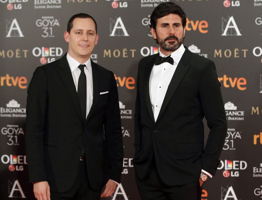 &nbsp;Los realizadores Olmo Figueredo y Hernán Zin, candidatos al mejor documental por Nacido en Siria.