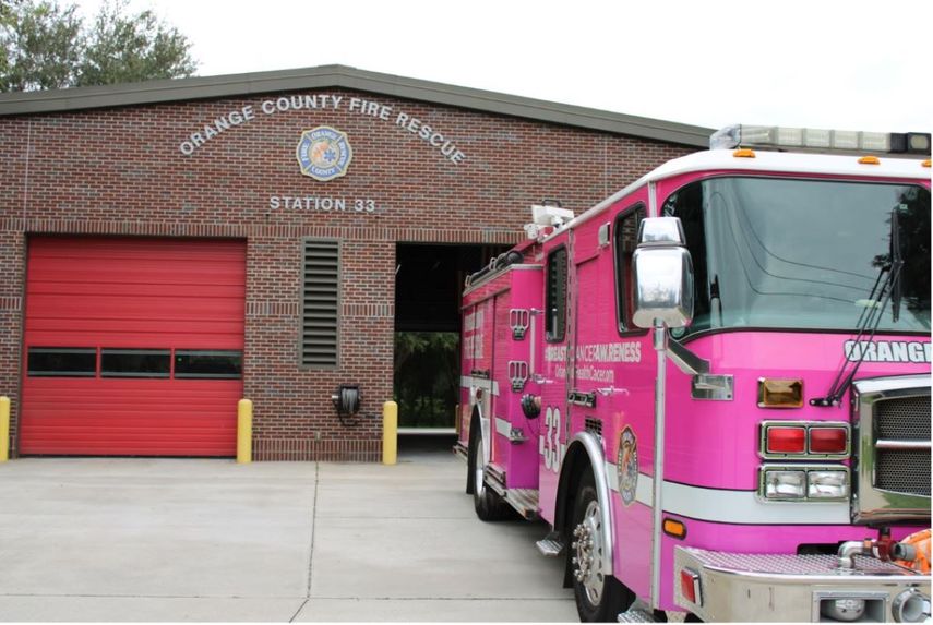 Vista parcial de una de las estación de bombero en el Condado Orange.