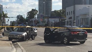 Aparatoso accidente en la 36 NW y 3ra ave de Miami.&nbsp;