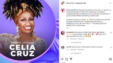 Celia Cruz, la Reina de la Salsa, será homenajeada por Billboard el próximo 24 de abril.