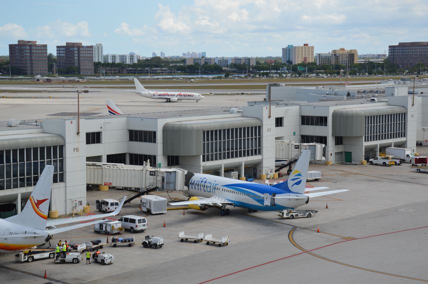 Vista parcial del Aeropuerto Internacional de Miami.