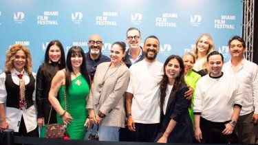 Público y artistas en la presentación de la cinta Melodrama, en el Miami Film Festival.&nbsp;