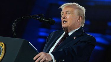 El presidente Donald Trump asiste a la cena anual de recaudación de fondos del Comité Nacional Republicano del Congreso en Union Station el 25 de marzo de 2026 en Washington, DC.