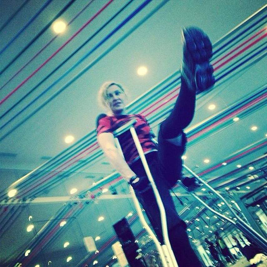 Madonna en el gimnasio. (FACEBOOK)