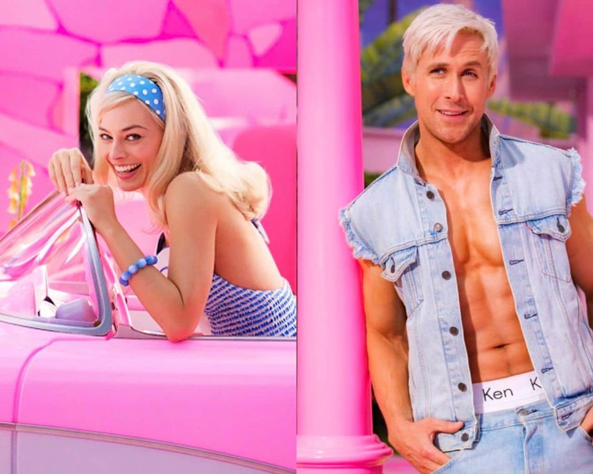Así lucen Margot Robbie y Ryan Gosling en película Barbie