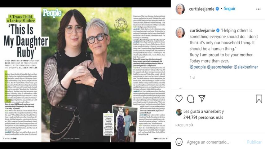 Jamie Lee Curtis y Ruby