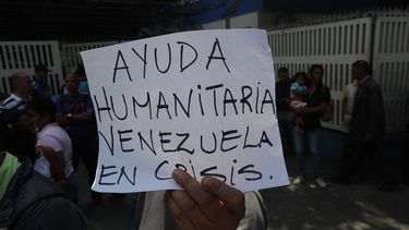 Trabajadores de un hospital de Venezuela se manifestaron el pasado 14 de marzo de 2019, para pedir el ingreso de ayuda humanitaria al país caribeño.&nbsp;