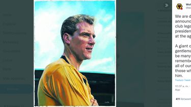 El club inglés Wolves, anunció el fallecimiento del Campeón del Mundo Ron Flowers