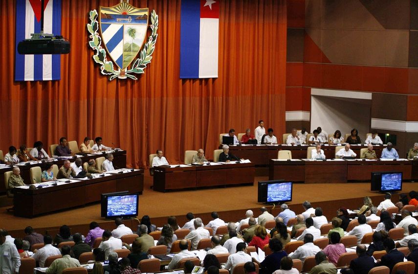Vista de una sesión de la Asamblea Nacional del Poder Popular en Cuba.