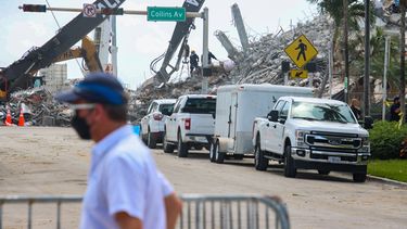 Vista del área de la tragedia en Surfside.