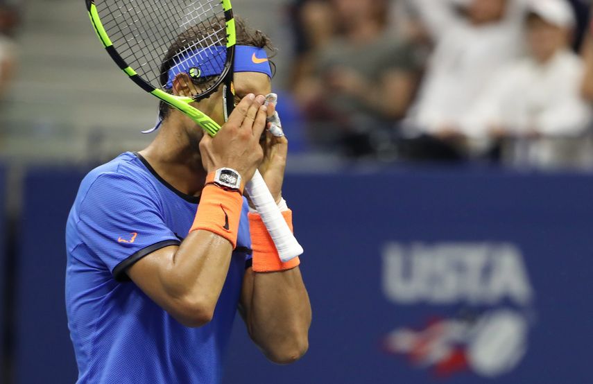 Nadal no pudo ocultar su frustración tras caer en los octavos de final
